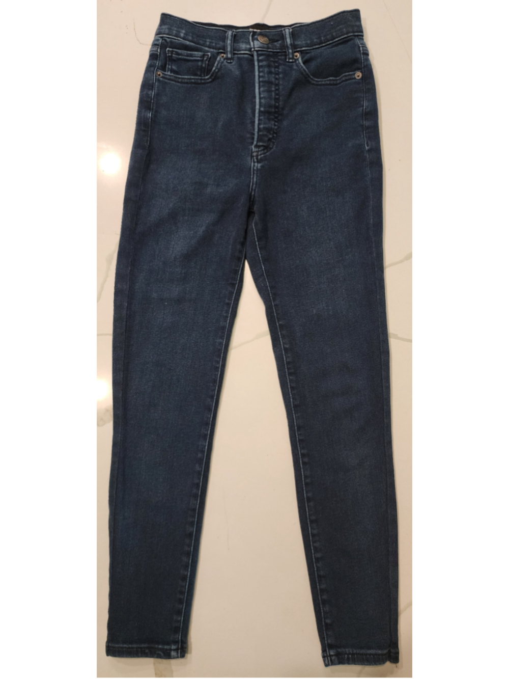 EXPRESS Jeans 2R Slim Ankle Super High Rise Stretch Dark Wash Denim Women's 2